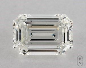 This emerald cut 1.01 carat H color si1 clarity has a diamond grading report from GIA