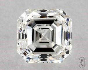 This asscher cut 1 carat G color si1 clarity has a diamond grading report from GIA