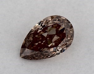0.61 Carat Fancy Dark Orange Brown-SI2 Pear Shaped Diamond
