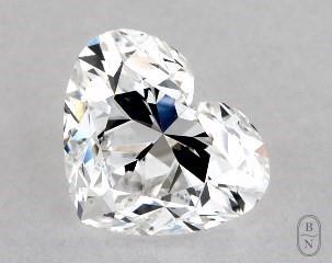 This heart shaped 1 carat E color si1 clarity has a diamond grading report from GIA