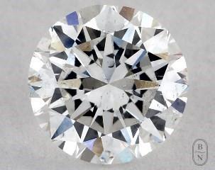 This 0.75 carat  round diamond E color si1 clarity has Very Good proportions and a diamond grading report from GIA