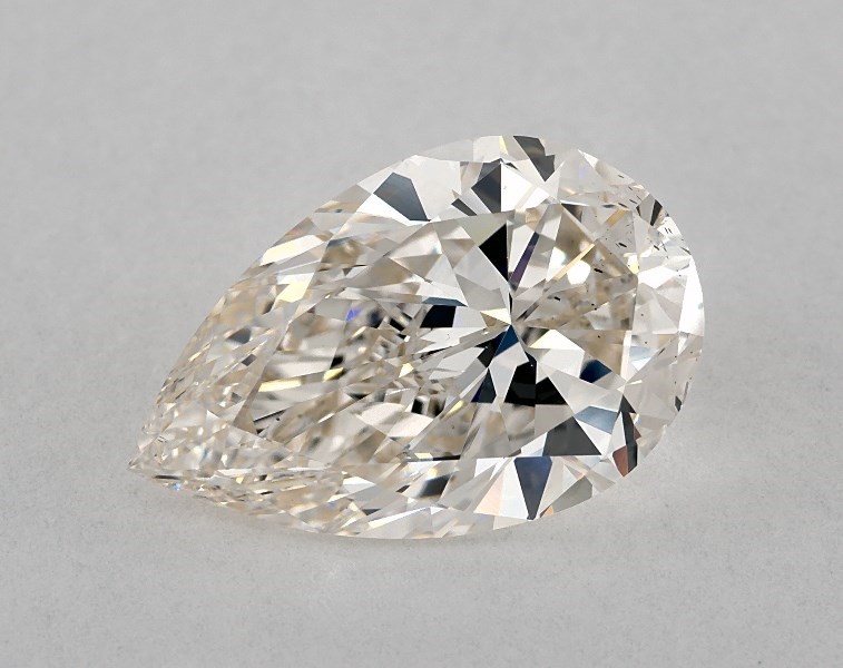 3.72 carat pear diamond, H SI1