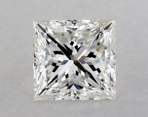 This princess cut 1 carat H color si1 clarity has a diamond grading report from GIA
