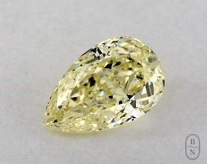 This pear shaped 0.5 carat Fancy Yellow color si1 clarity has a diamond grading report from GIA