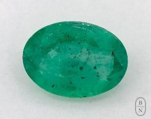 This 0.92 Oval Green Emerald is sold exclusively by Blue Nile 