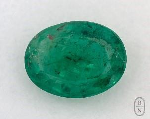 This 0.96 Oval Green Emerald is sold exclusively by Blue Nile 