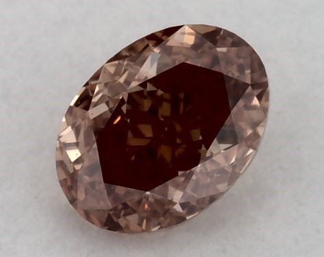 GIA 0.33 Carat Fancy Orange Brown-VS2 Oval Cut Diamond