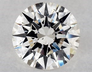 This 4.04 carat  round diamond I color si1 clarity has Excellent proportions and a diamond grading report from GIA