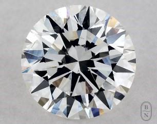 This 0.54 carat  round diamond G color si1 clarity has Excellent proportions and a diamond grading report from GIA