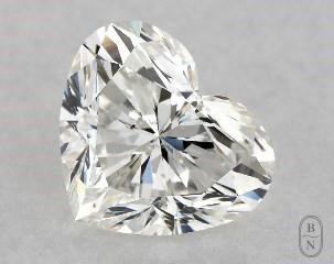 This heart shaped 1.01 carat H color si1 clarity has a diamond grading report from GIA