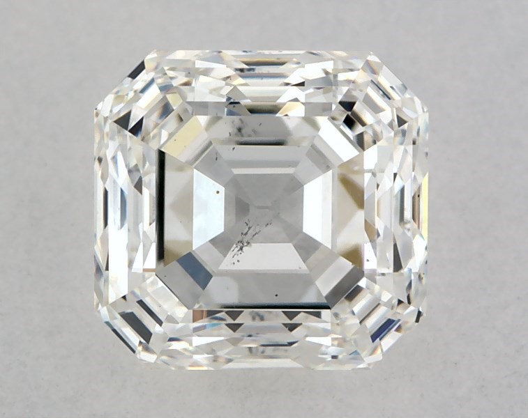 2.01 carat asscher diamond, I SI1