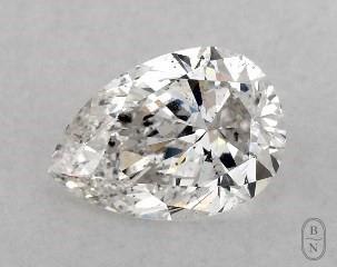 This pear shaped 1 carat F color si1 clarity has a diamond grading report from GIA