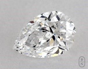 This pear shaped 1 carat E color si1 clarity has a diamond grading report from GIA