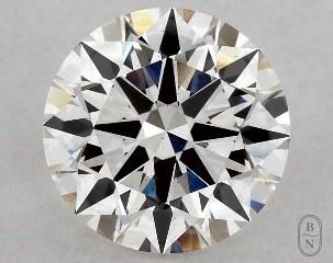 This 2.11 carat Lab-Created  round diamond H color vs1 clarity has Excellent proportions and a diamond grading report from GIA