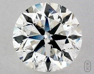 This 3.01 carat  round diamond H color si1 clarity has Very Good proportions and a diamond grading report from GIA