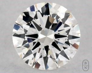 This 0.5 carat  round diamond I color si1 clarity has Very Good proportions and a diamond grading report from GIA