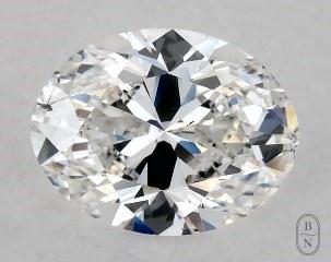 This oval cut 1.01 carat E color si1 clarity has a diamond grading report from GIA
