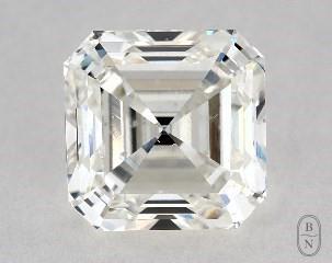 This asscher cut 1.01 carat I color si1 clarity has a diamond grading report from GIA