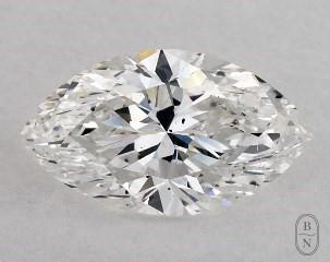This marquise cut 1 carat E color si1 clarity has a diamond grading report from GIA
