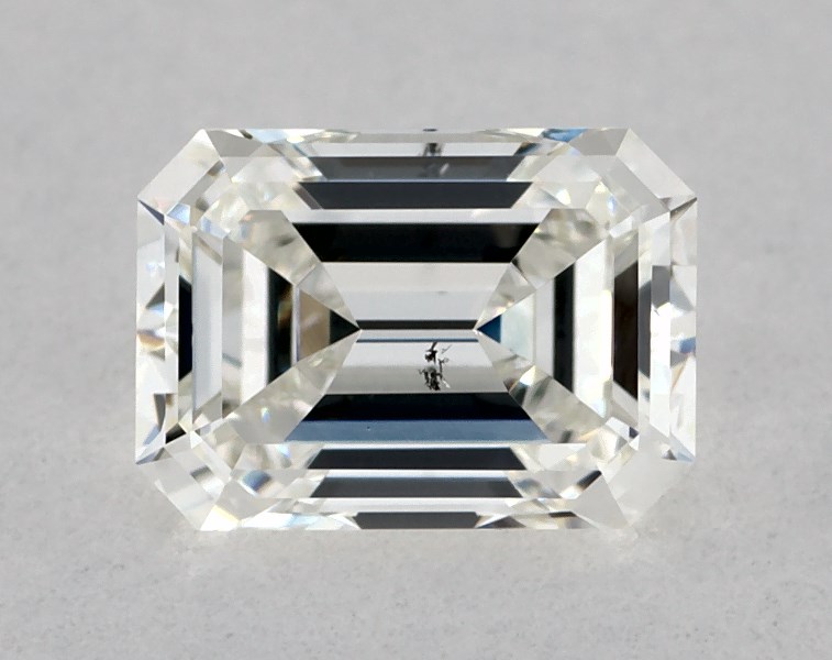 0.61 carat emerald diamond, H SI1