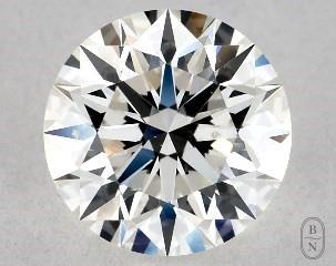 This 0.76 carat  round diamond H color si1 clarity has Excellent proportions and a diamond grading report from GIA