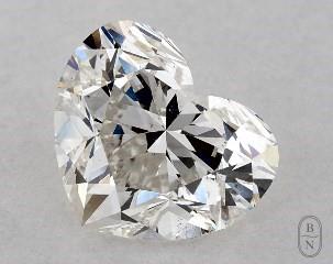 This heart shaped 1 carat I color si1 clarity has a diamond grading report from GIA