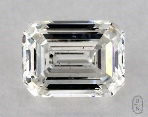 This emerald cut 1 carat H color si1 clarity has a diamond grading report from GIA