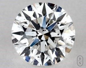 This 0.75 carat  round diamond E color si1 clarity has Excellent proportions and a diamond grading report from GIA