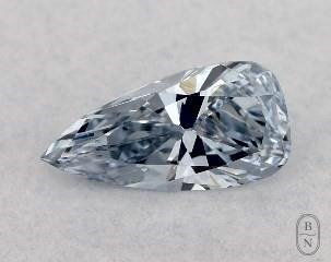 This pear shaped 0.26 carat Fancy Intense Blue color si1 clarity has a diamond grading report from GIA