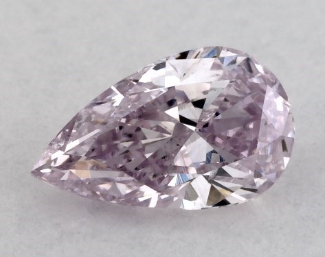 GIA 0.34 Carat Fancy Pink Purple-SI2 Pear Shaped Diamond