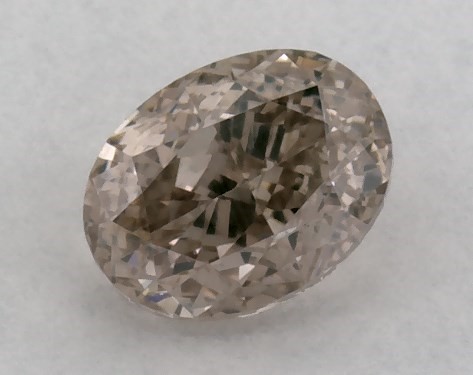 GIA 0.26 Carat Fancy Pinkish Brown-VS2 Oval Cut Diamond