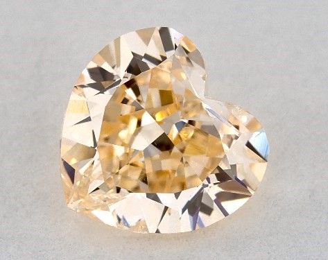 GIA 0.81 Carat Fancy Yellow Orange-SI2 Heart Shaped Diamond