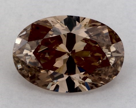 GIA 1.01 Carat Fancy Brown Orange-SI1 Oval Cut Diamond