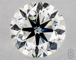 This 2 carat  round diamond I color si1 clarity has Very Good proportions and a diamond grading report from GIA