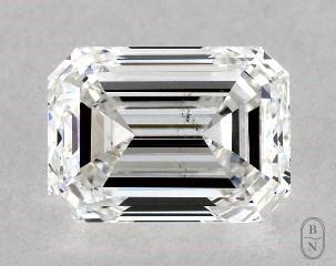This emerald cut 1 carat F color si1 clarity has a diamond grading report from GIA
