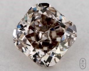 This radiant cut 0.24 carat Fancy Brown color vs2 clarity has a diamond grading report from GIA