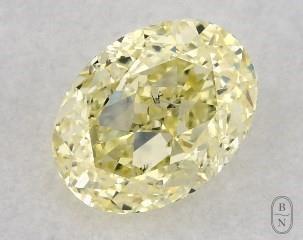 This oval cut 0.5 carat Fancy Yellow color si2 clarity has a diamond grading report from GIA