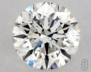 This 1.5 carat  round diamond I color si1 clarity has Excellent proportions and a diamond grading report from GIA