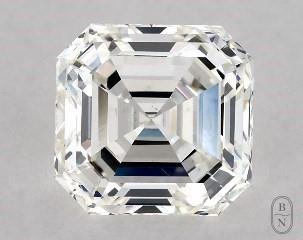 This asscher cut 1 carat G color si1 clarity has a diamond grading report from GIA