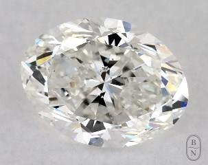 This oval cut 1 carat H color si1 clarity has a diamond grading report from GIA