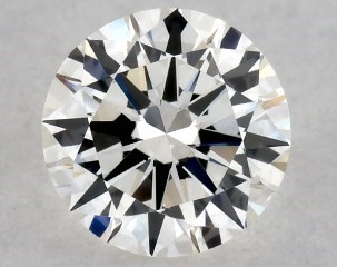 This 0.3 carat  round diamond J color if clarity has Very Good proportions and a diamond grading report from GIA