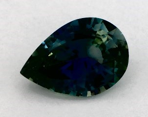 This 0.70 Pear Green Sapphire is sold exclusively by Blue Nile 