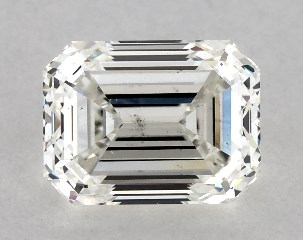 This emerald cut 1 carat I color si1 clarity has a diamond grading report from GIA