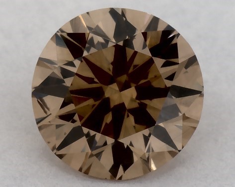 GIA 0.52 Carat Fancy Orange Brown-SI1 Round Cut Diamond