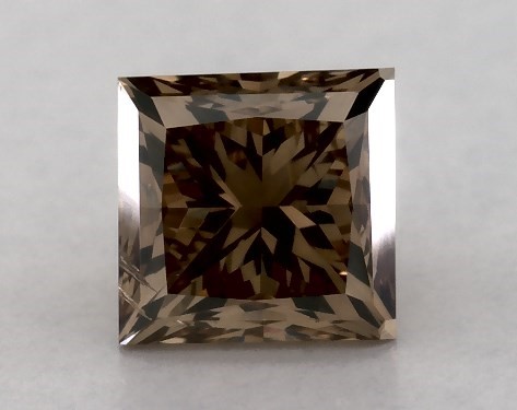 GIA 0.63 Carat Fancy Orange Brown-SI2 Princess Cut Diamond