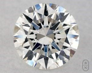 This 2.04 carat  round diamond H color si1 clarity has Excellent proportions and a diamond grading report from GIA