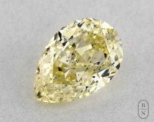 This pear shaped 0.51 carat Fancy Yellow color si2 clarity has a diamond grading report from GIA