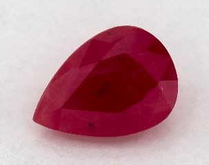 0.88 carat Pear Natural Ruby
