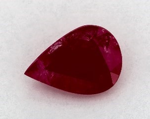 This 0.76 Pear Ruby is sold exclusively by Blue Nile 