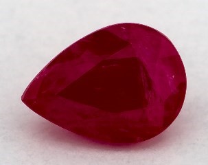 This 0.93 Pear Ruby is sold exclusively by Blue Nile 